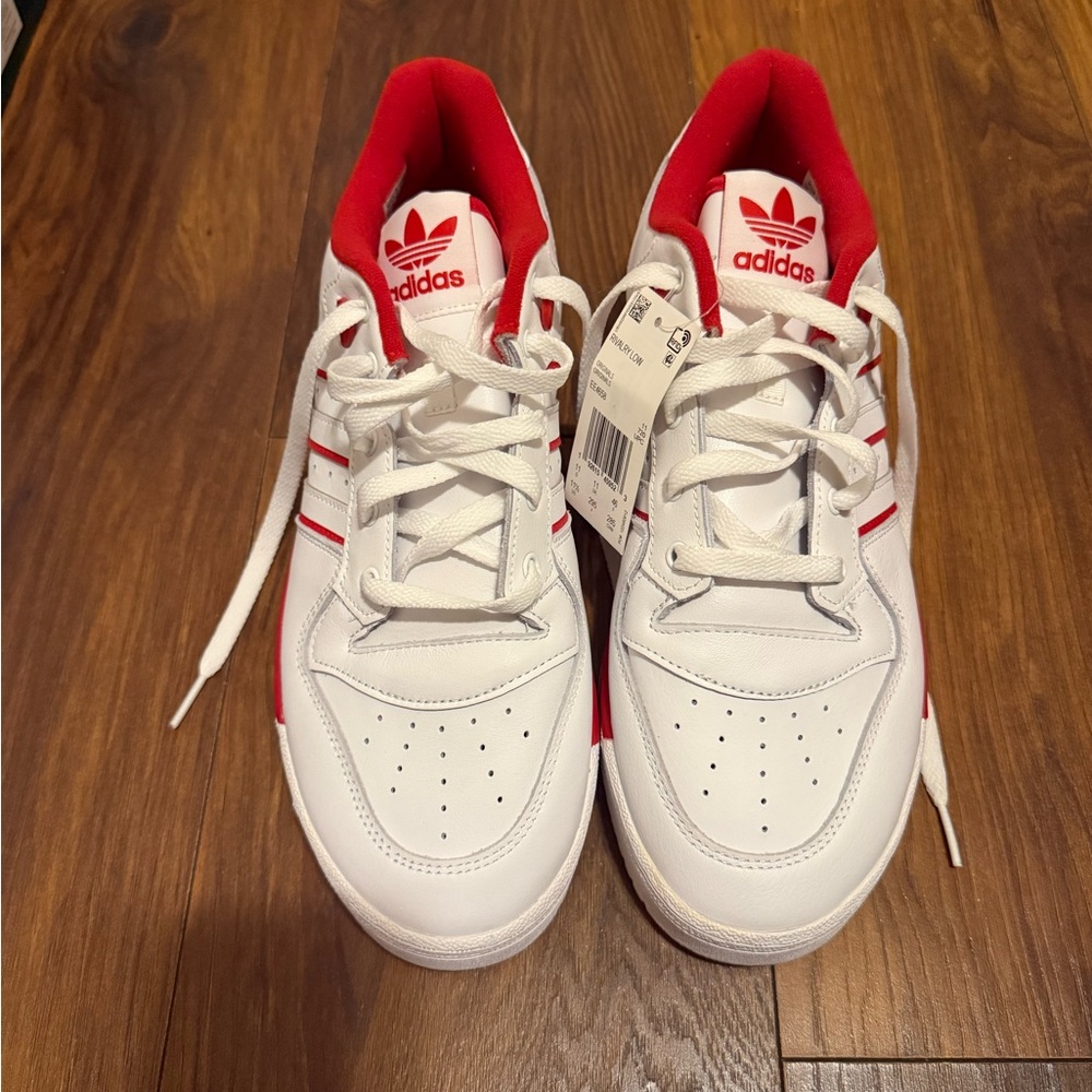 Adidas White and Red Sneakers (Brand New)